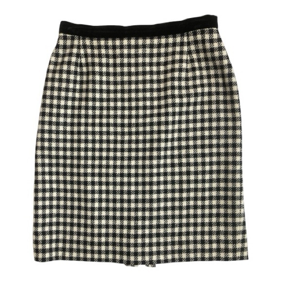 Escada Black‎ and White Houndstooth Skirt - Picture 1 of 10